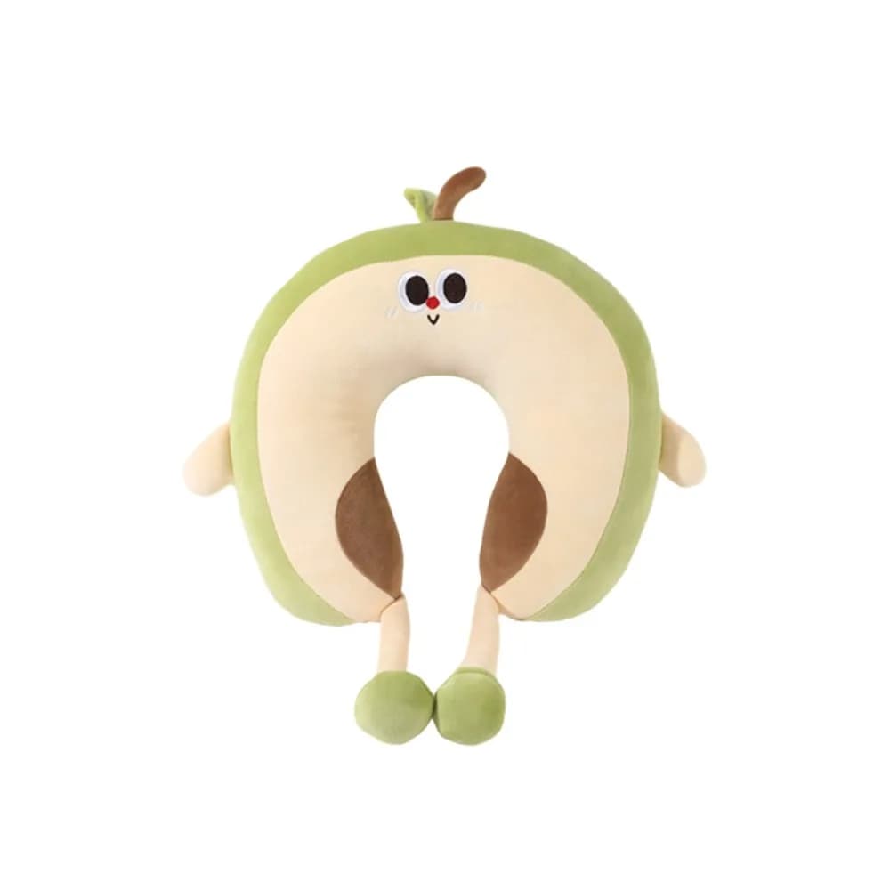 Cuscino da Collo Portatile a Forma di Frutta Cartone Animato, in Cotone PP Morbido, per Ufficio, Sonnellino, Viaggio, Treno, Soffice a Lento Ritorno
