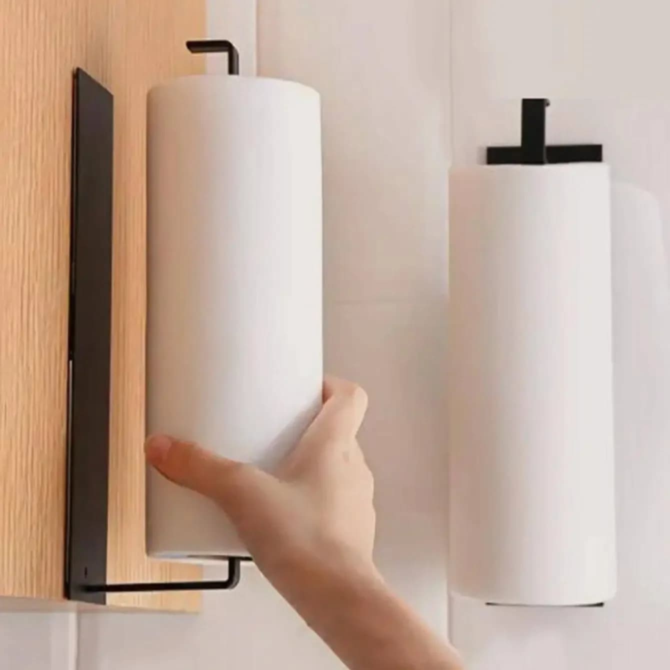Portarotolo da parete autoadesivo 1 pz - Porta salviette, porta rotoli di carta, porta pellicola trasparente, portaoggetti da parete