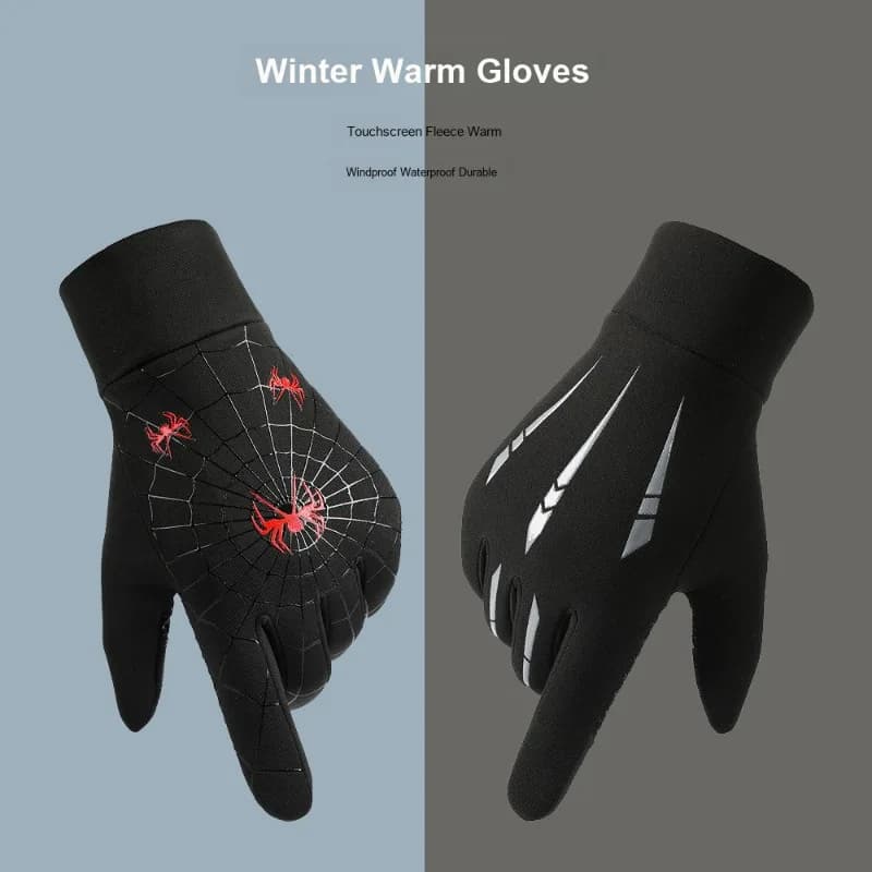 Cycling Gloves Non Slip Cold Resistant Water Resistant Warm Touch Screen Gloves for Men Women Winter Outdoor Electric Bike Use