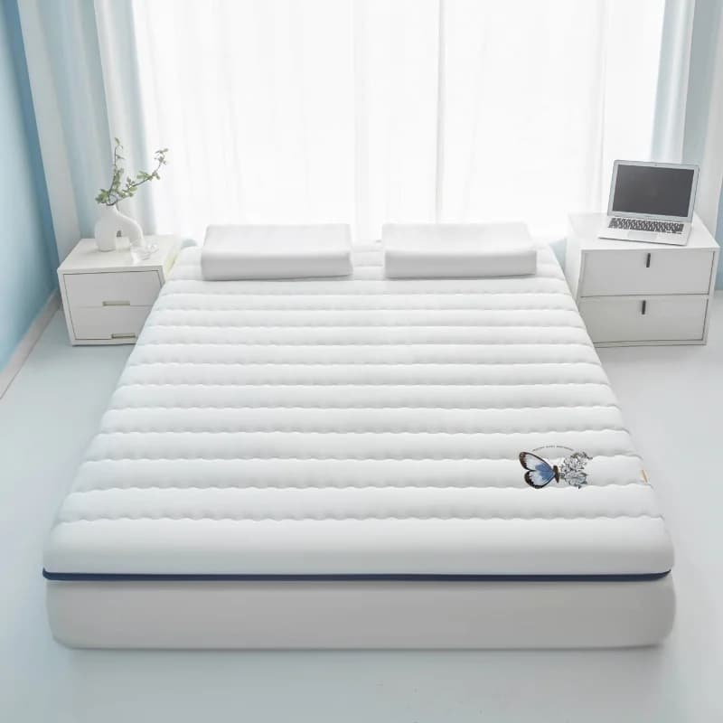 Materasso in lattice, materasso a cuscino per dormitorio, traspirante, confortevole, per dormire a casa, morbido materasso a cuscino, materassino in memory foam