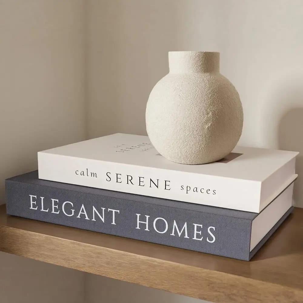 Set of Decorative Books (2 Pieces), Bookcase Box, Home Decoration, Table, Library, Fireplace