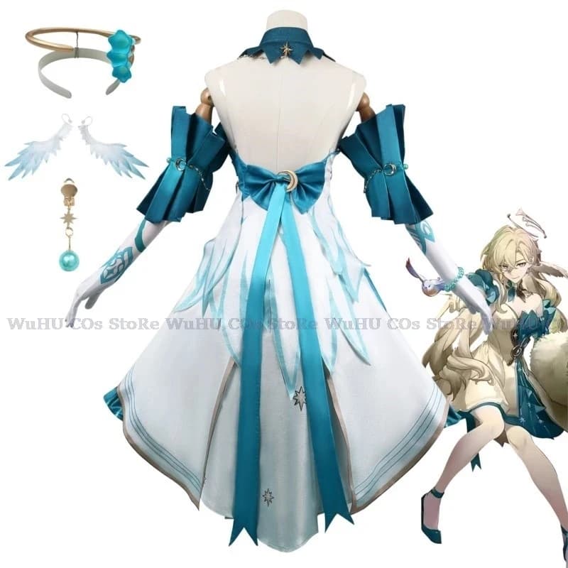 6'h\b/5;e,8\v,5/Honkai Star Rail Costume Full Set Dress Uniform Robin Cosplay Aventurine Outfit Cod;5'b\7/m