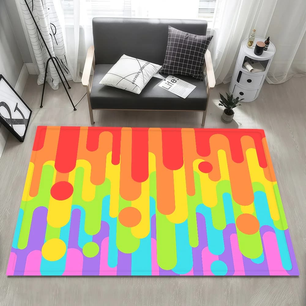 Tappeto d'ingresso, tappetino da bagno, tappeto decorativo L-LGBT, tappeto con bandiera Pride per corridoio, tappeto arcobaleno per soggiorno e balcone