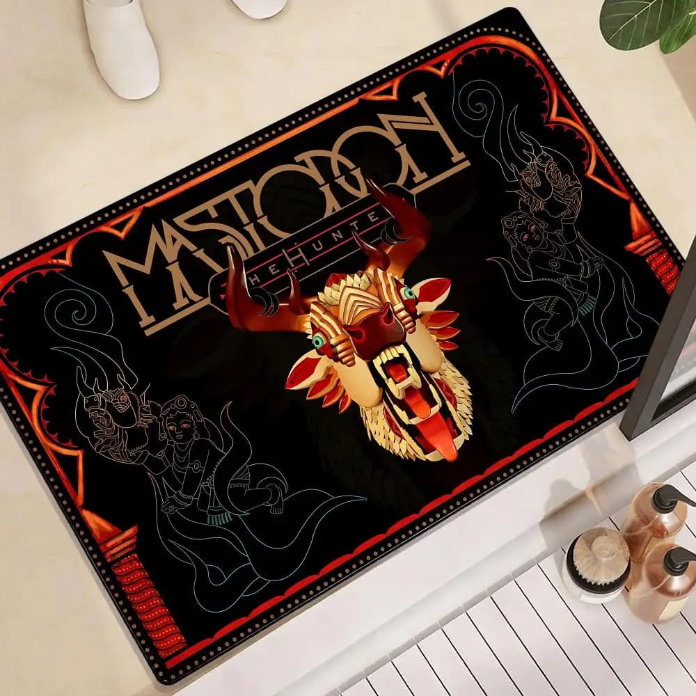 Tappetino Antiscivolo ad Asciugatura Rapida in Diatomite per Bagno, Cucina e Ingresso, con Motivo Heavy Metal Band M-Mastodon