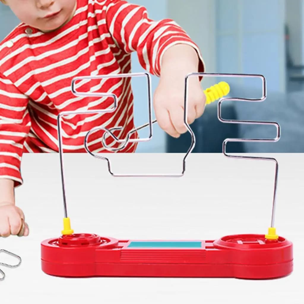Gioco Labirinto Elettrico con Scosse, Attrezzatura Semplice da Usare, Gioco Puzzle a Tocco Elettrico per Feste di Natale, Compleanni, Bambini e Neonati