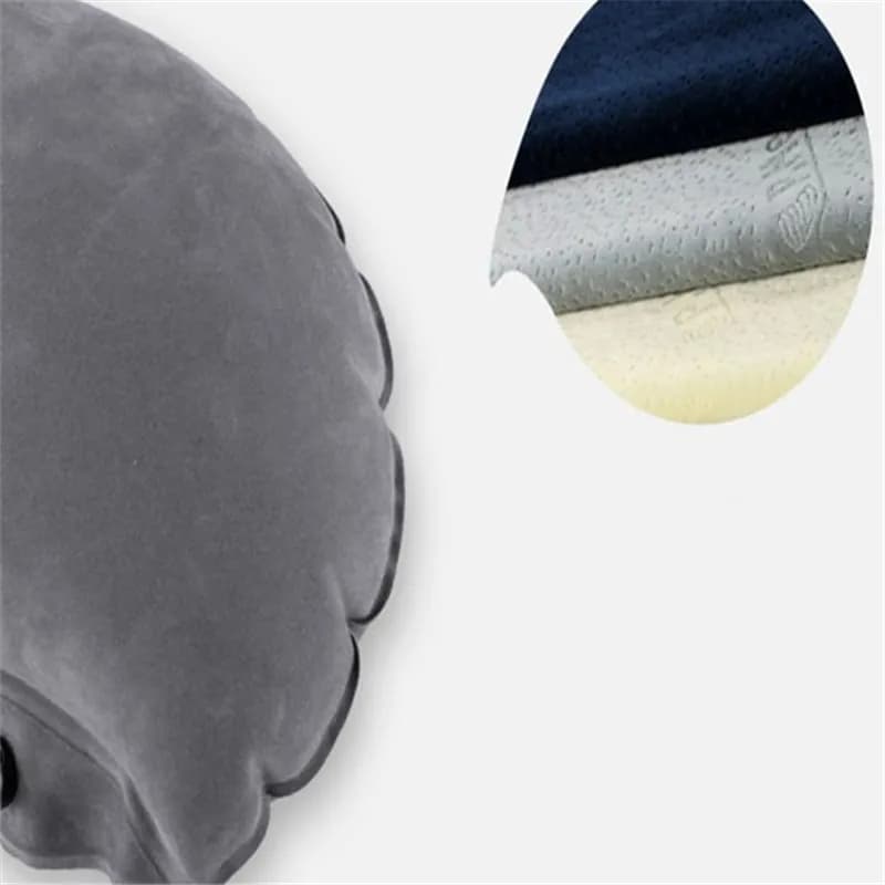 Supporto per il mento del poggiatesta del cuscino d'aria gonfiabile portatile in PVC per cuscino per il pisolino del collo del sonno laterale da viaggio