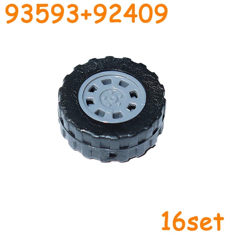 93593 93594 42610 50951 92409 Pneumatico tecnico Ruota Foro trasversale Set Auto Camion Ruote Mozzo Mattoni MOC Moto Building Blocks Giocattolo