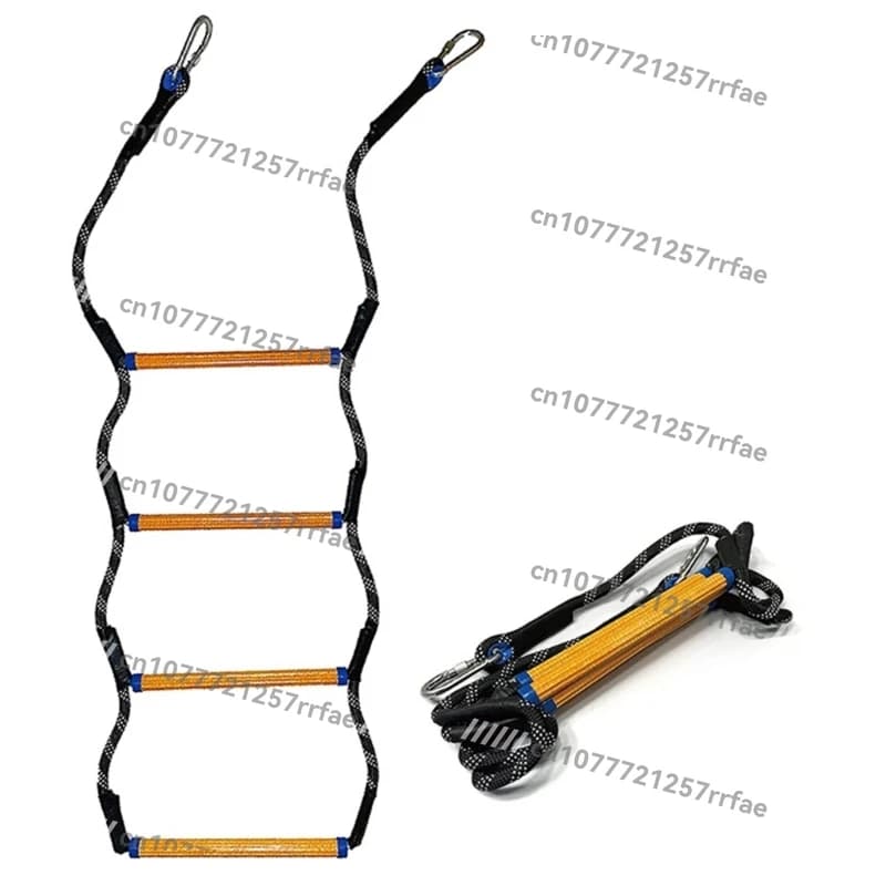 Scala di corda per barca a 4 gradini, scala di corda marina per canoa gonfiabile per barca a motore, kayak, scaletta da imbarco a corda portatile