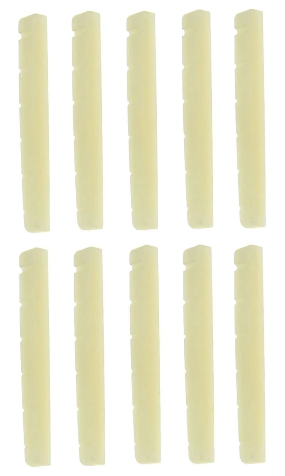 10x Bone Guitar Nut for Fender ST Electric Guitar 43mm Flat Bottom Unbleached