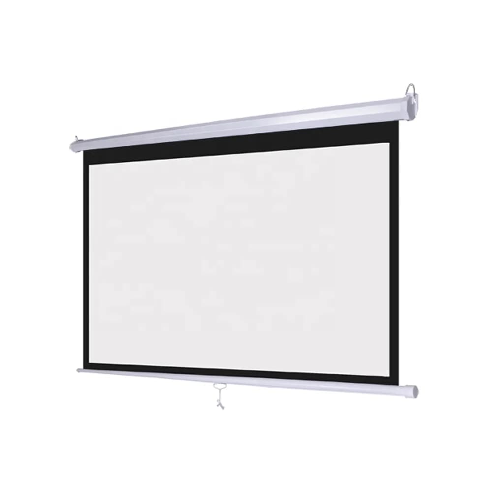 100 Schermi per proiezione arrotolabili da 120 pollici / Bianco opaco Pull Up Schermo per proiettore manuale da 180 pollici Pul Down