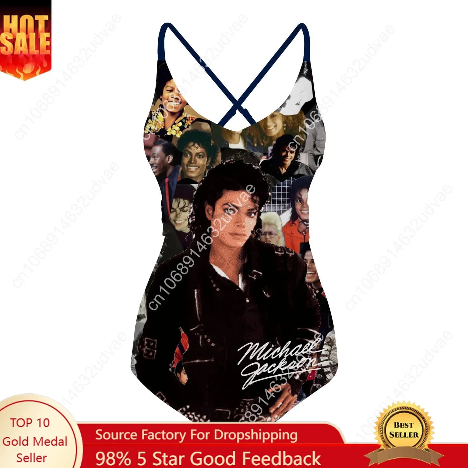 Michael Jackson Swimsuit Womens Sling Swimsuits Personalized Sexy Swimwear Pool Party Beach Bikini Summer Custom Bathing Suits