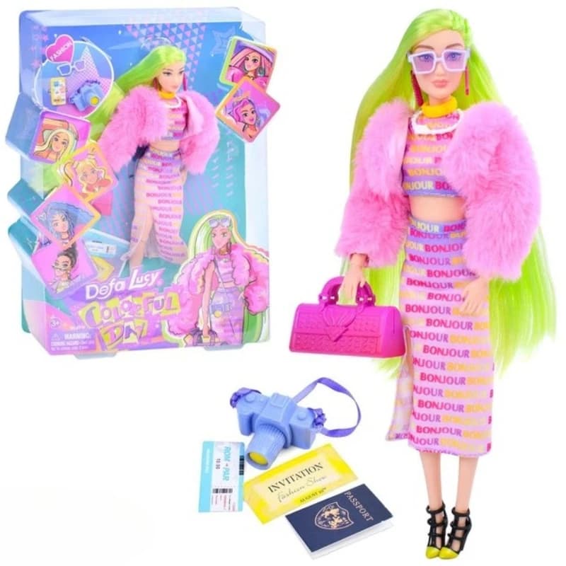 Bambola Defa Lucy Autentica, Nuovo Set Moda Colorata con Vestiti, Bambola 1/6 Unbox, Bellissima Ragazza, Regalo