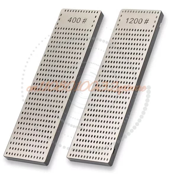 Nuovo 400 # & 1200 # Affilatore per Lame di Pattini da Ghiaccio a Doppia Faccia con Diamante, Affilacoltelli a Doppia Faccia