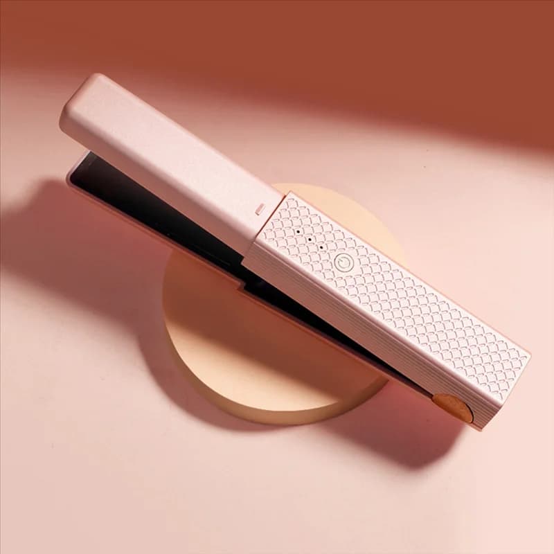 BABP Stecca per lisciare i capelli senza fili Bastone per capelli lisci Bastone per arricciare dritto portatile Fibbia interna Frangia Strumento per lo styling B