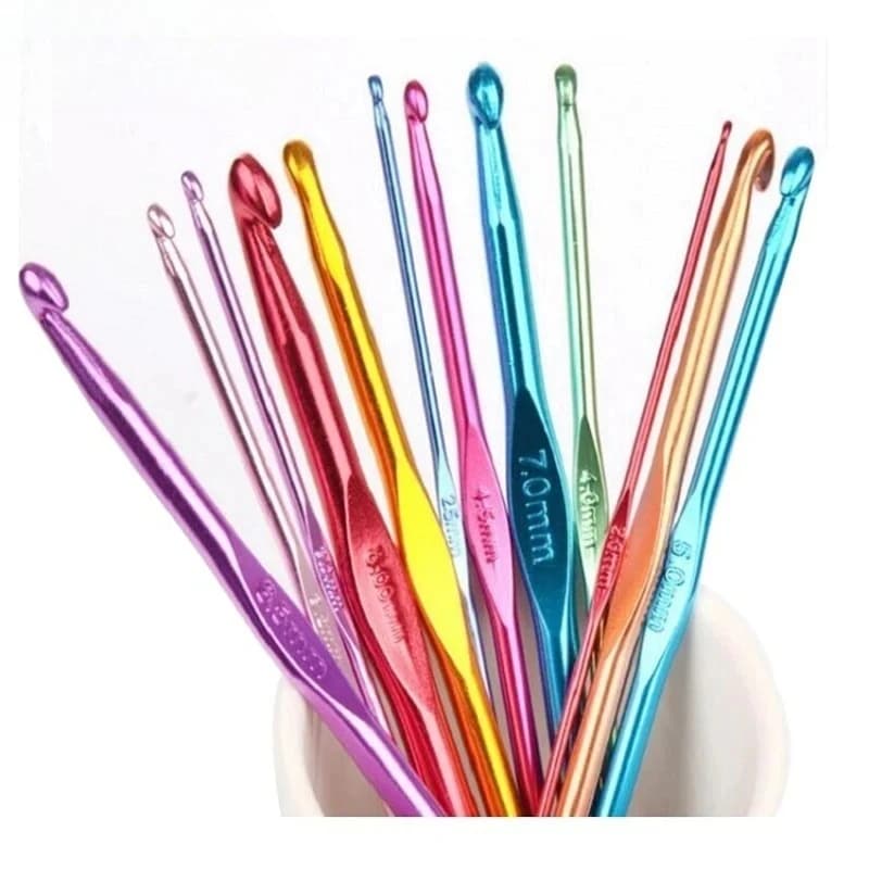 9 pieces of hand-hooked needles, colored knitting needles, single-headed knitting needles, suitable for DIY knitting