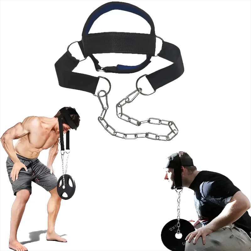 Head and neck training harness, body strength exercises, cervical spine strap, adjustable power, gym, fitness, weight bearing