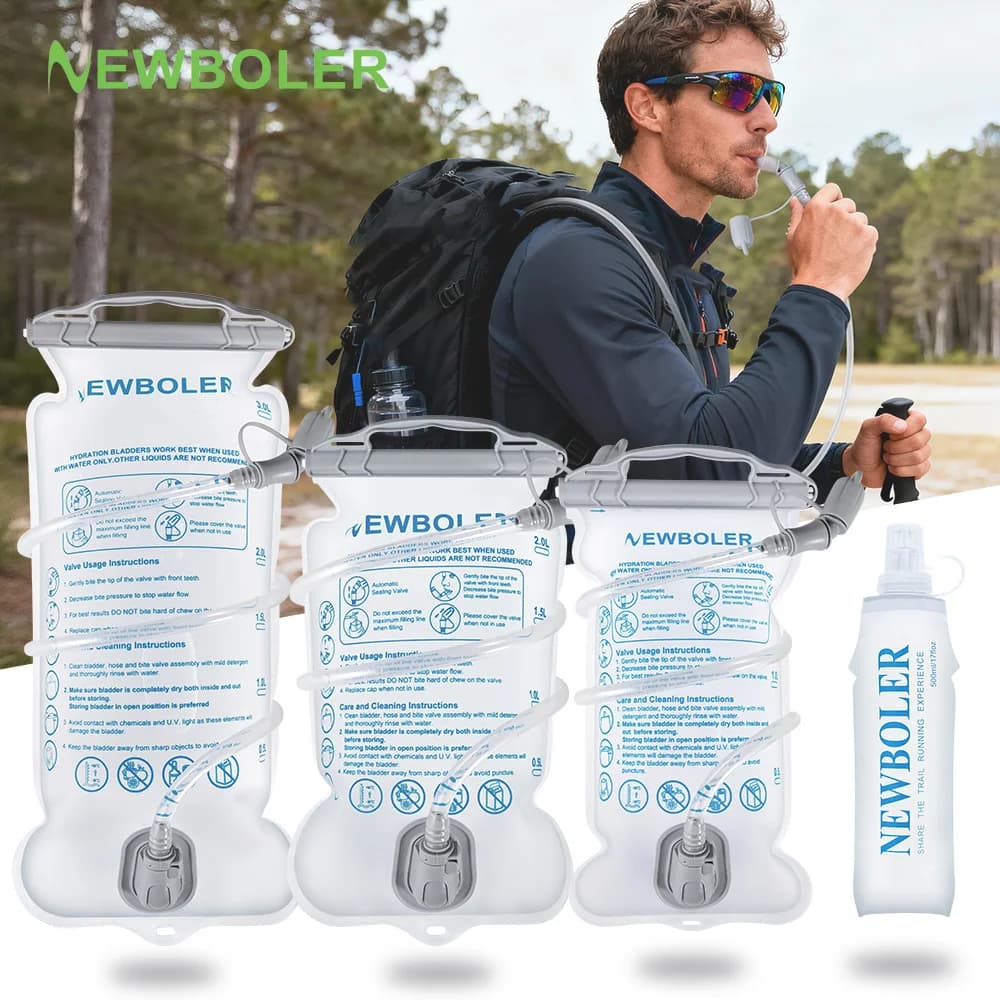 NEWBOLER Hydration Pack Leak Proof Water Reservoir BPA Free Water Bladder Storage Bag Hiking Running Reservoir Bag 1.5L 2L 3L