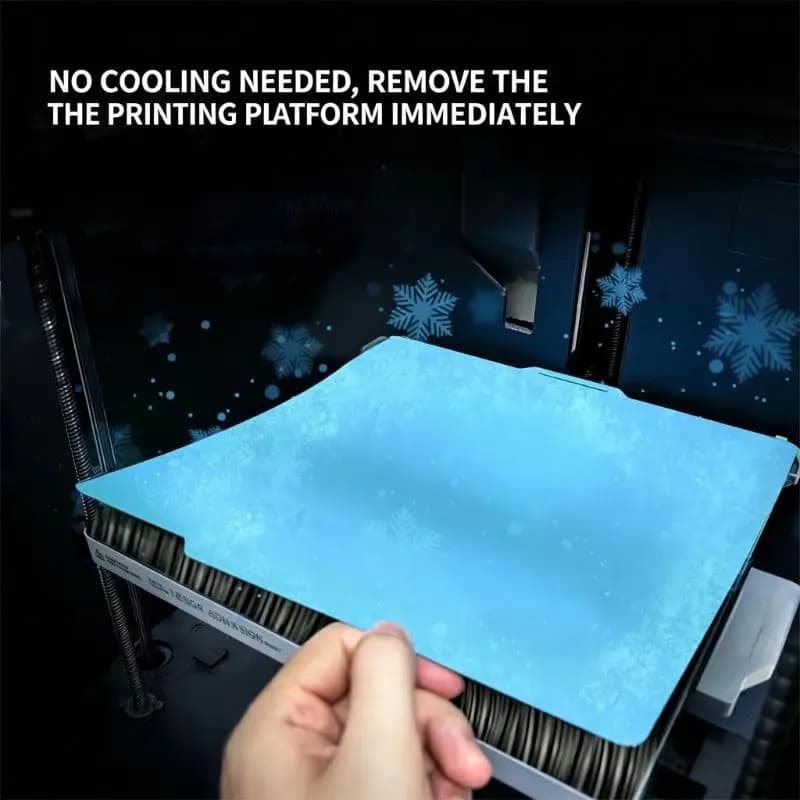 652F Low Heat 3D Printer Build Plate for P1P P1S X1C Series, Spring Steel Print Bed With Removable Metal Sheet for Routine Home