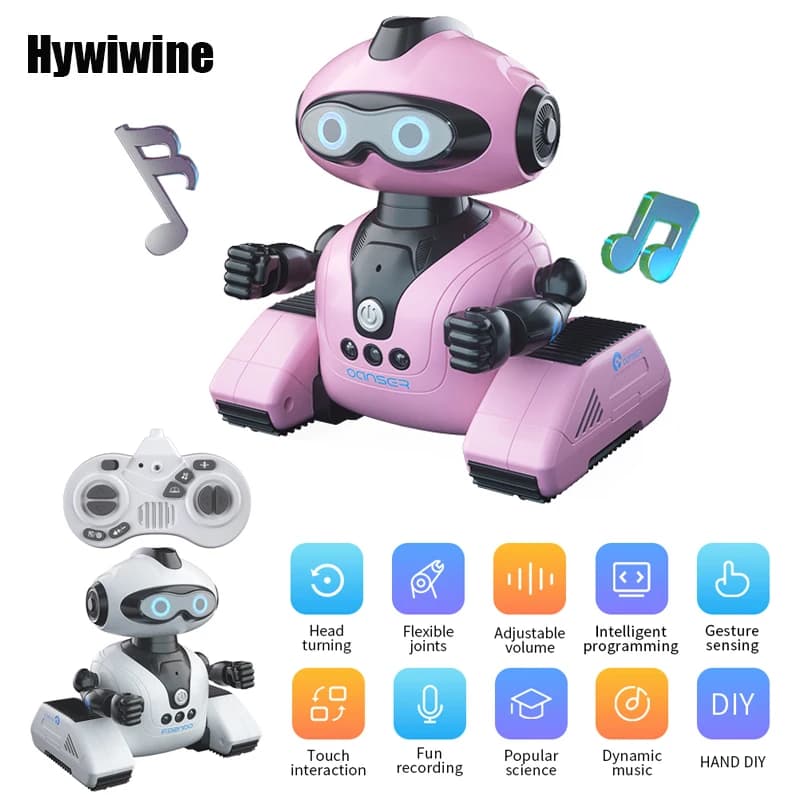 Mini RC Robot Detection CADY WIDA Intelligent Toy Programming Education Music Dance Robot Cars Follow Control Toys for Cap