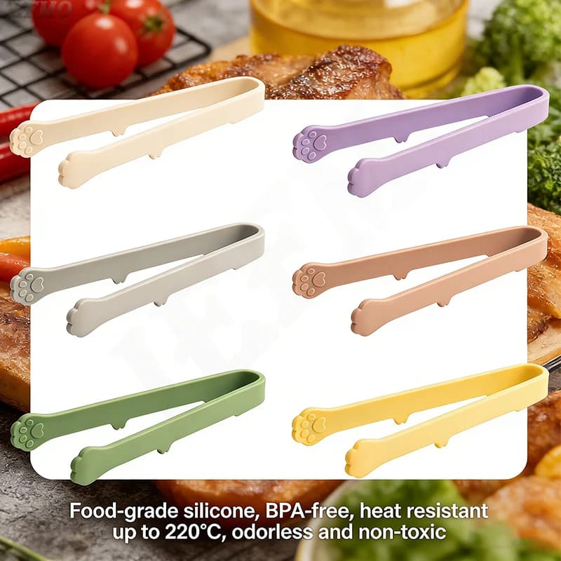 Clip per Alimenti a Forma di Zampa di Gatto in Silicone, Clip per Panetteria, Clip per Cubetti di Ghiaccio, Clip per Snack, Resistenti al Calore, Senza BPA, Utensili da Cucina