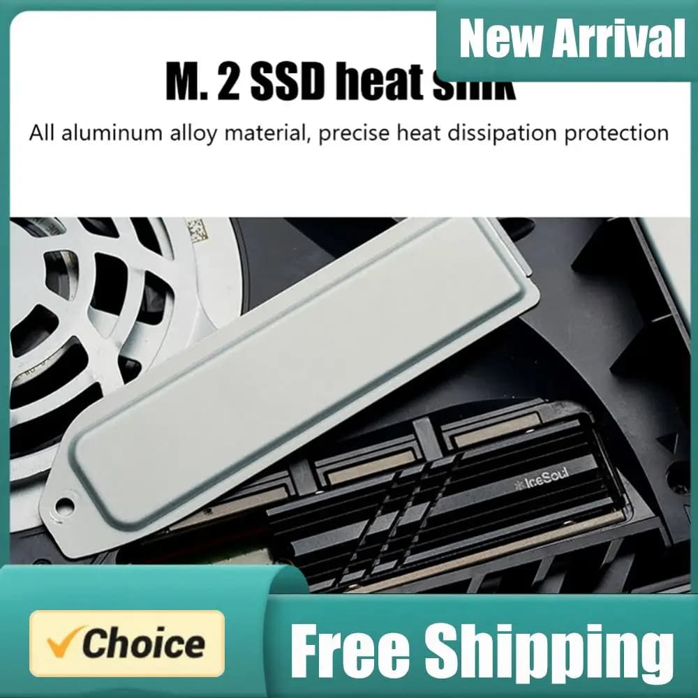Aluminum Alloy Solid State Hard Disk Radiator PC Accessories CNC Cooler Radiator Double-sided Thermal Pad Replacement for PS5