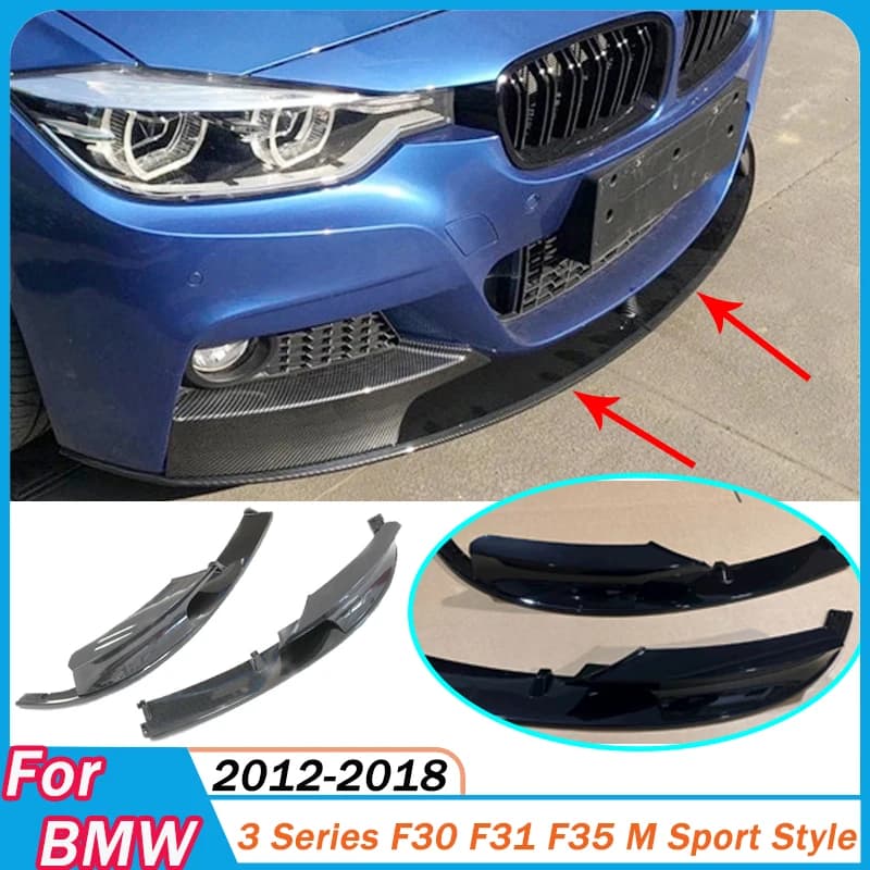 Per BMW Serie 3 F30 F31 F35 2012-2018 M Sport Auto Paraurti Anteriore Splitter Spoiler Labbro Diffusore Della Copertura Della Protezione Body Kit Esterno