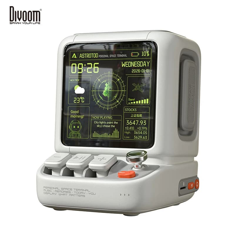 Divoom AstroToo Pixel Art Bluetooth Speaker with Smart Display, Digital Photo Frame, Clock, App Control, 5 Sound Modes