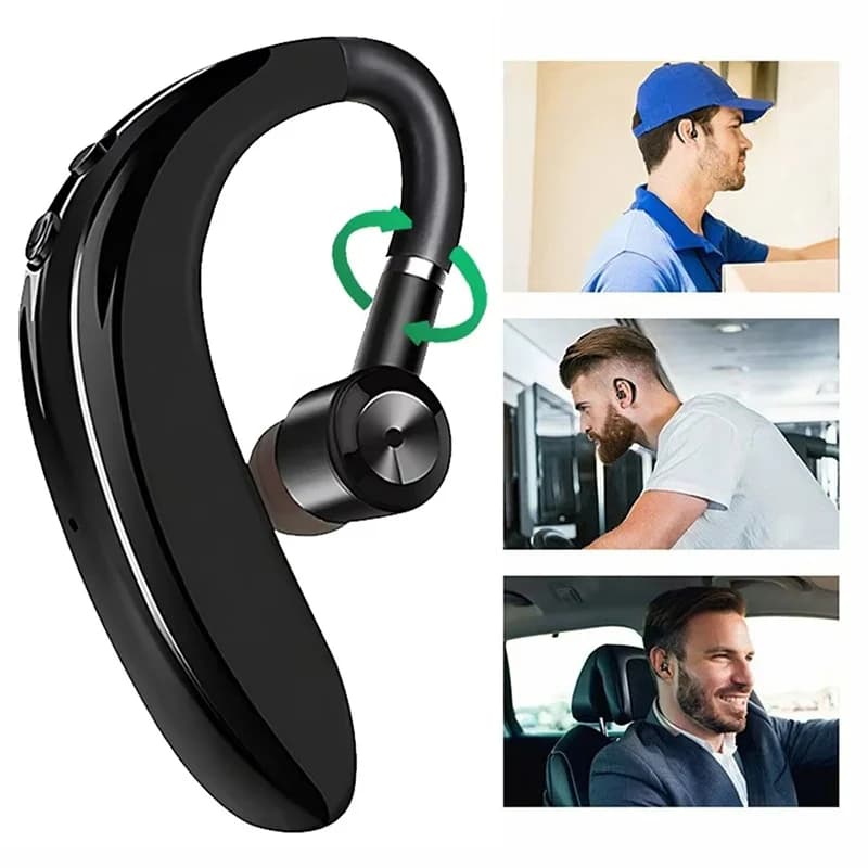 Accessorio audio per sport e affari, auricolare wireless Bluetooth 5.0, suono stereo HiFi per iPhone, Xiaomi, Huawei, kit microfono HD