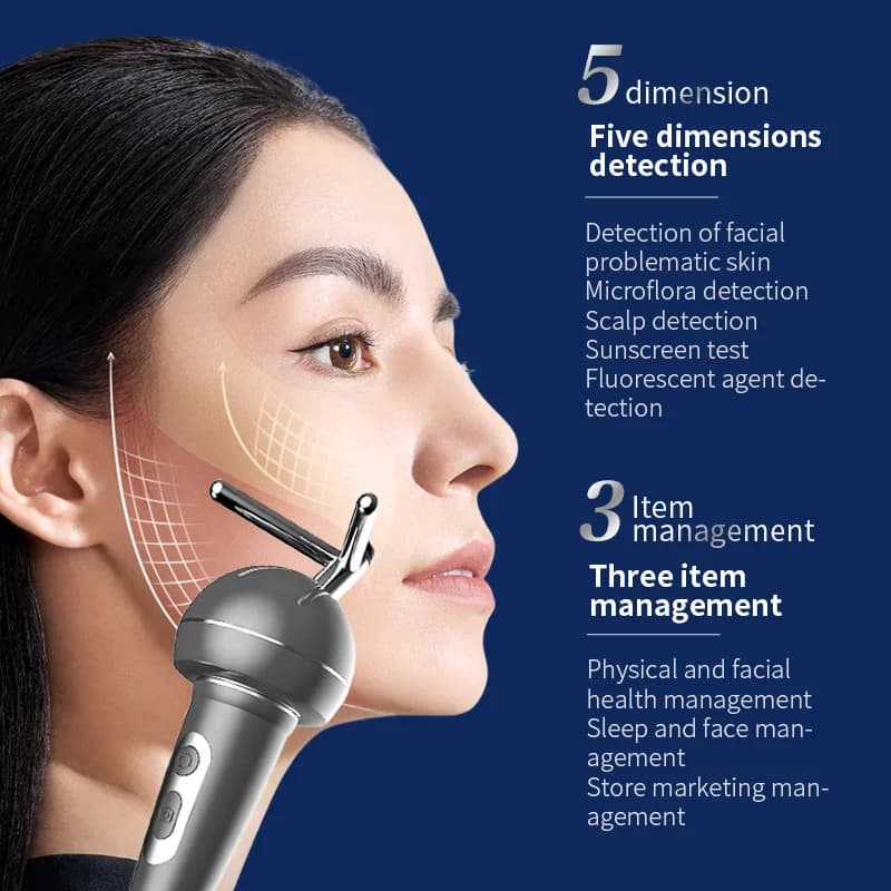 Skin Analyzer, Skin Detection Problems, Microscopic Test, Solar Protection Test, Skincare Recommendations, Beauty Equipment