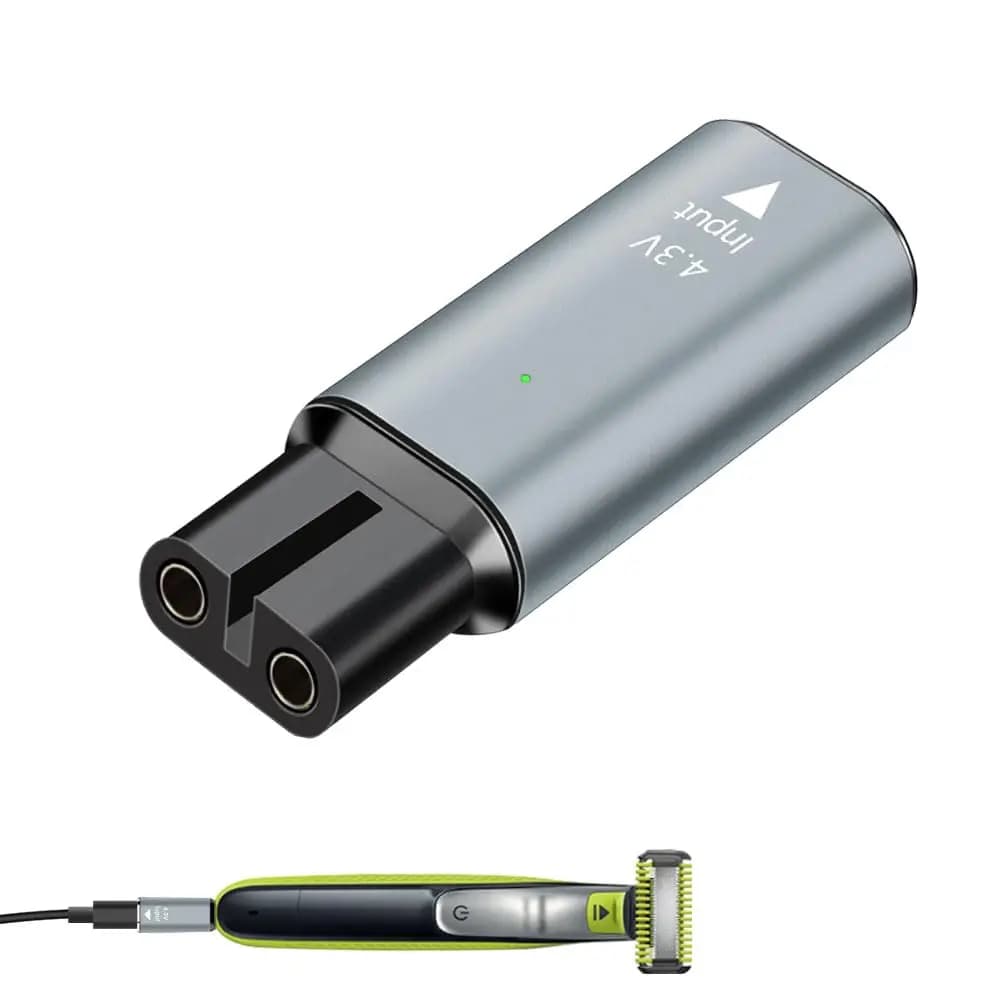 4.3 V Type C Razor Charger Adapter Converter Compatible with Philips One Blade QP2520 QP2620 QP2515 QP2510 Barba Trimmer