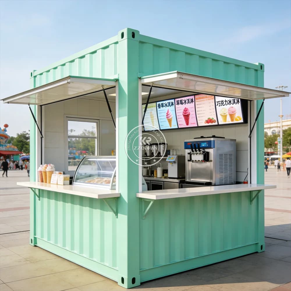 Container Bar Mobile di Lusso Personalizzato per la Vendita di Fast Food, Caffetteria Esterna di Lusso Completamente Attrezzata