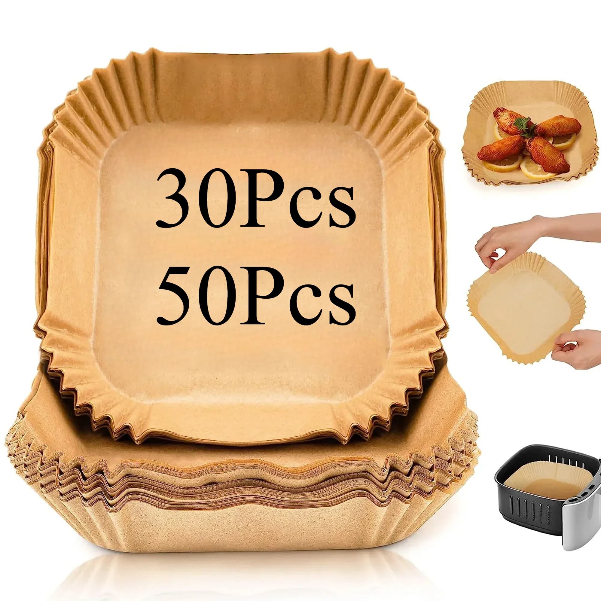 Supplies for cooking air fryer liner paper kitchen accessories for kitchen accessories disposable non-stick oven mat