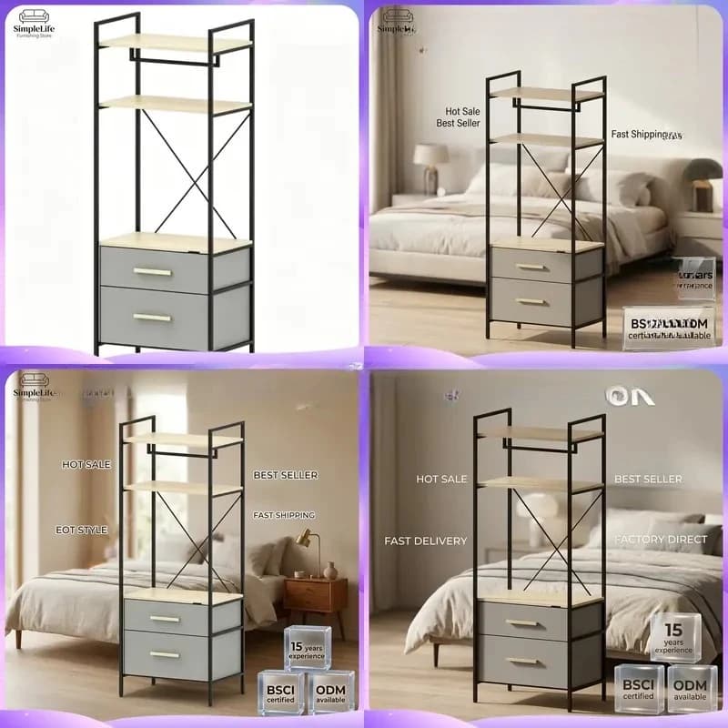Modern Metal Coat Rack Stand Free Standing Clothes Hanger Tree with Hooks for Living Room Bedroom Entryway Hallway Home