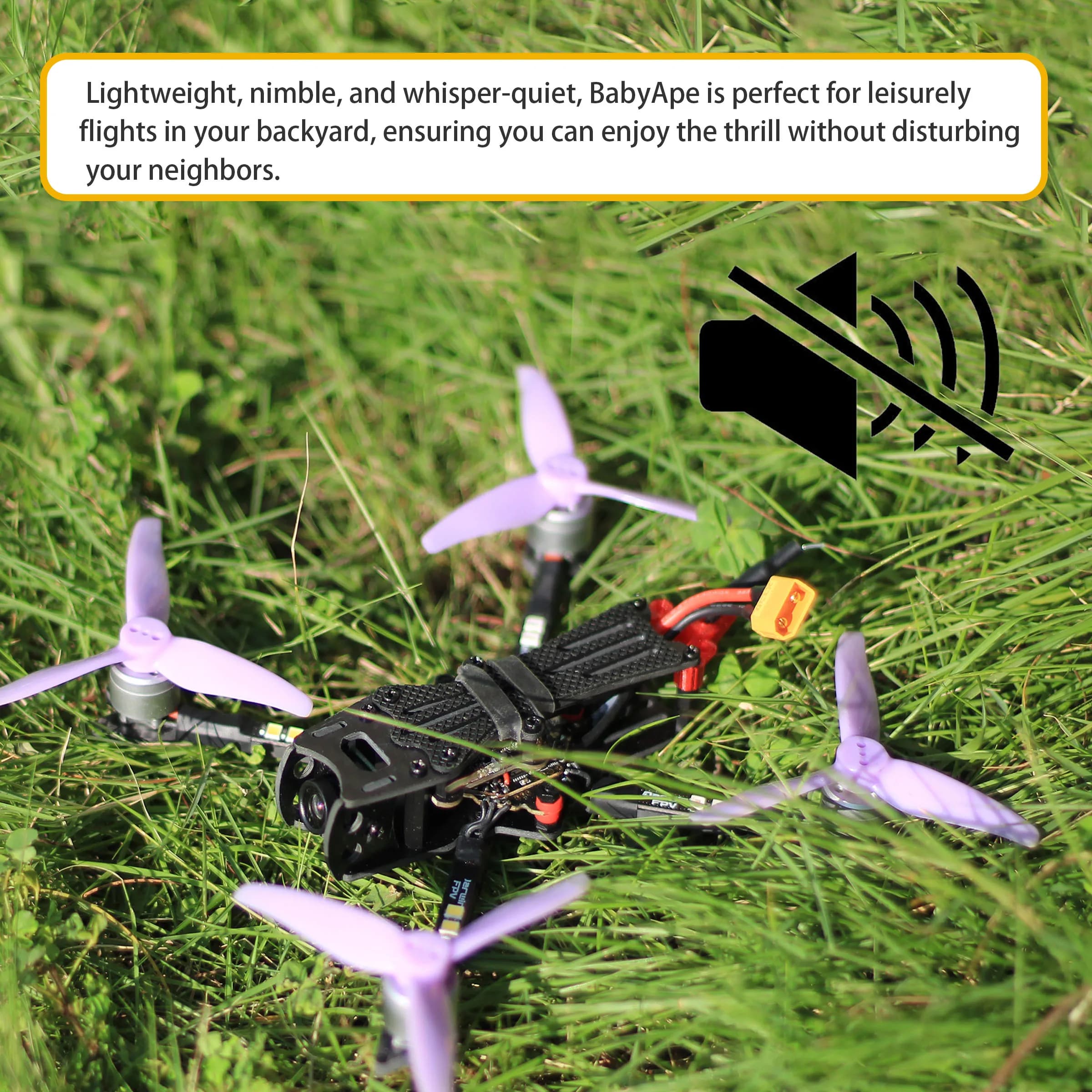 DarwinFPV Baby Ape Pro V3 142mm 3 Inch 2-3S FPV Racing RC Drone PNP 1104 4300KV Brushless Motor