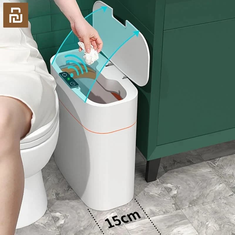 Youpin Mijia Smart Trash Can 13/16L Sensore automatico Cestino di carta per cucina Bagno Wc Bin Cestino della spazzatura Bidone impermeabile