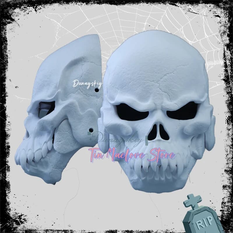 Puntelli per giochi di ruolo Cosplay Prodotti stampati in 3D Maschera con teschio bestia Puntelli per scherzi di Halloween Testa d'orca per accessori di Carnevale di Halloween