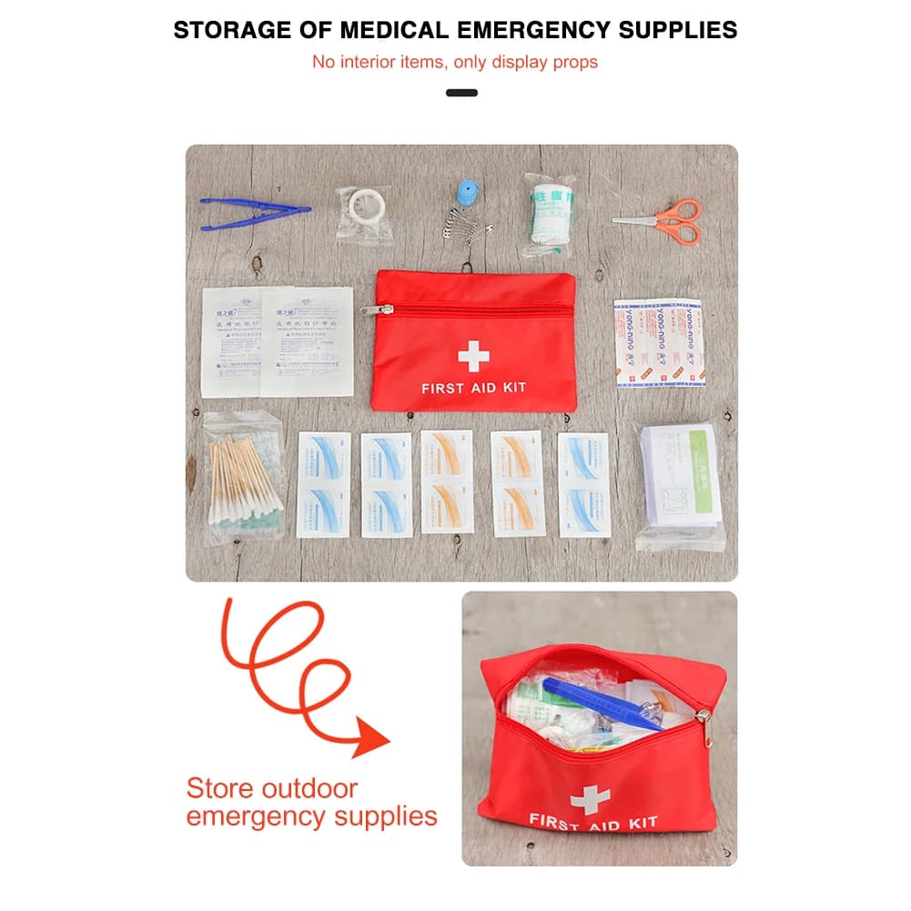Mini borsa di pronto soccorso Borsa di pronto soccorso portatile per medicinali di emergenza Kit di pronto soccorso Borsa vuota per campeggio all'aperto Escursionismo Viaggi di emergenza