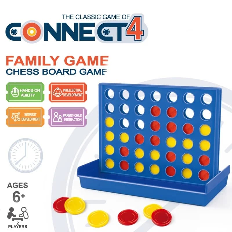 Il classico gioco Game Of Connect 4 per 2 giocatori; Connect 4 Grid Ottieni 4 in fila Gioco per bambini dai 6 anni in su Giochi da giardino per