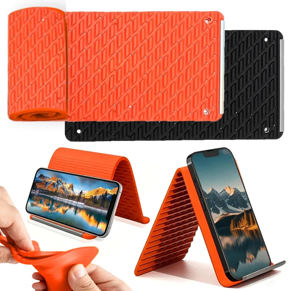 Flexible Phone Stand Mounts Foldable Silicone Desktop Tablet Laptop Stand Portable Adjustable Universal Holder for Travel Office