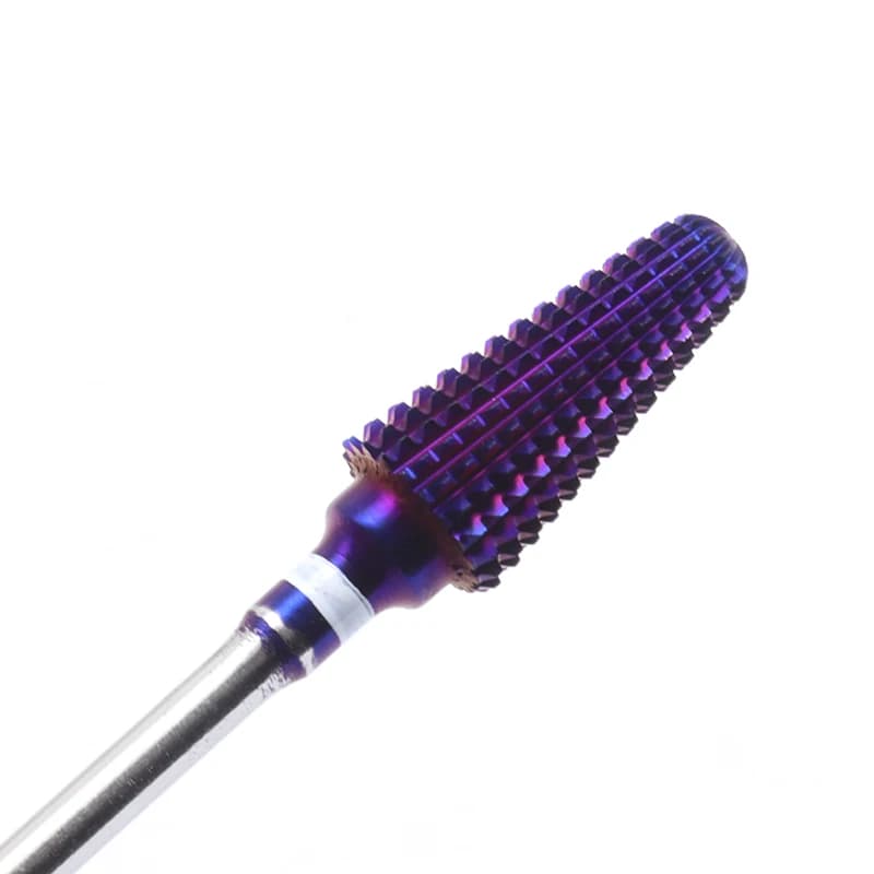 Full Metal Nail Drill Tips 2 Way Purple Pro Nail Art Electric Trapano Lime Tools for nail art Cutting and nail polish lower