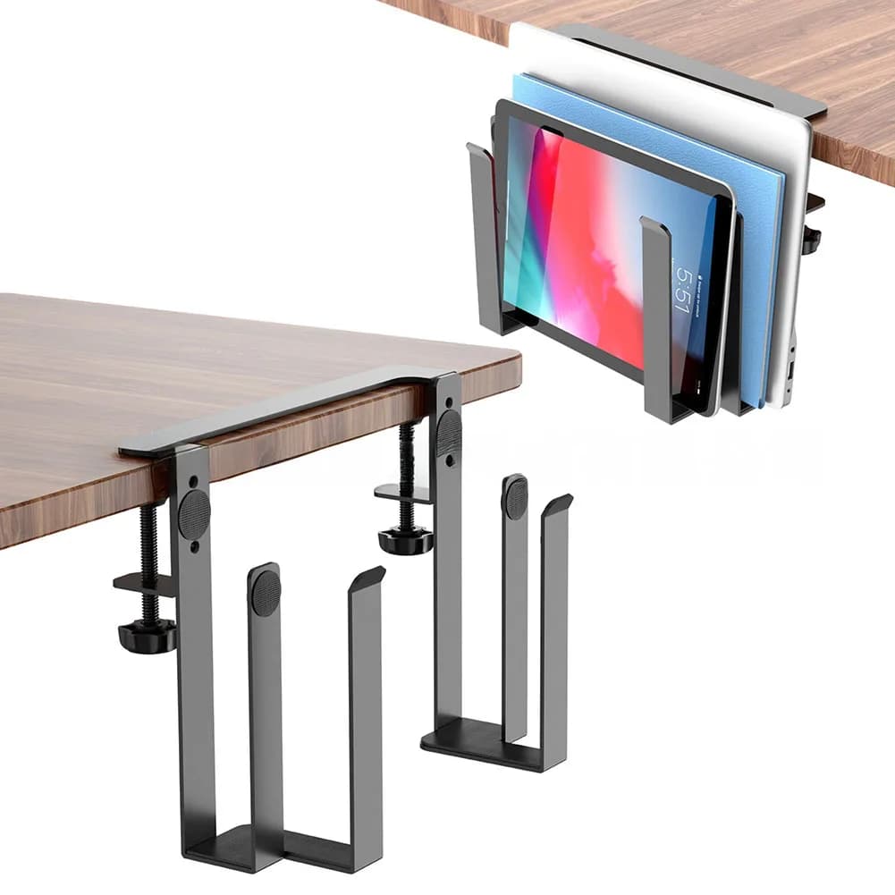 Desktop Rack Table Sides Laptop Cooling Bracket Adjustable Charging Stand Tray Desk Cables Organizer Storage Holder For Ipad