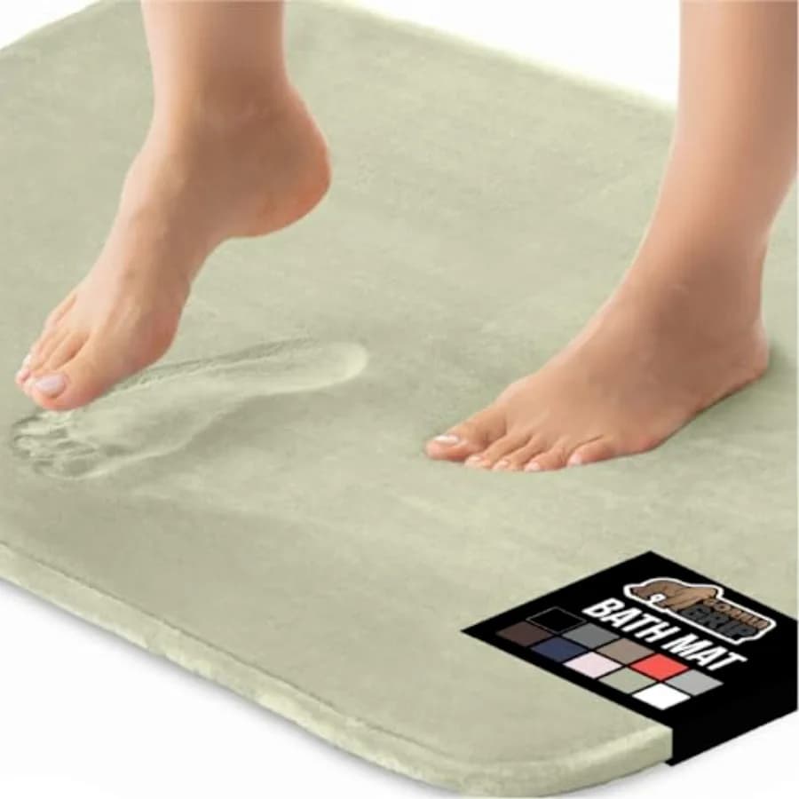 ® Tappetino da Bagno in Memory Foam, Morbido e Assorbente, con Puntini sul Fondo, Lavabile in Lavatrice, Tappeto per Bagno