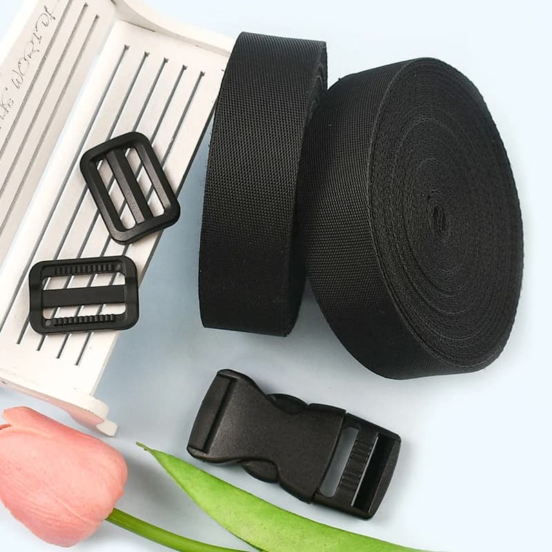 1Set 25mm plastica fibbie a sgancio laterale rapido Tri-Glide cursore chiusura cinghia in nylon zaino collare per cani gancio accessori fai da te