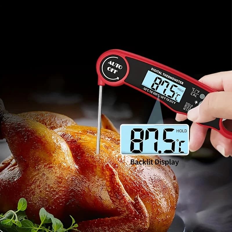 Termometri alimentari utilizzati per barbecue, cucinare, termometri per carne, gadget da cucina, per cucine, grigliare, friggere, ecc.