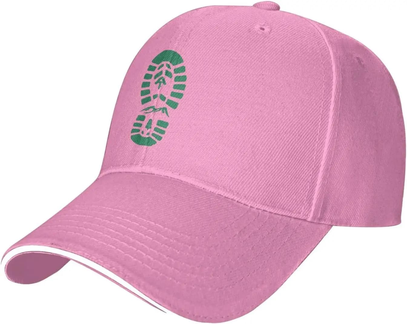 Cappellino da Baseball Rosa con Stampa Stivali da Trekking, in Poliestere, Casual, Protezione Solare, per Escursionisti