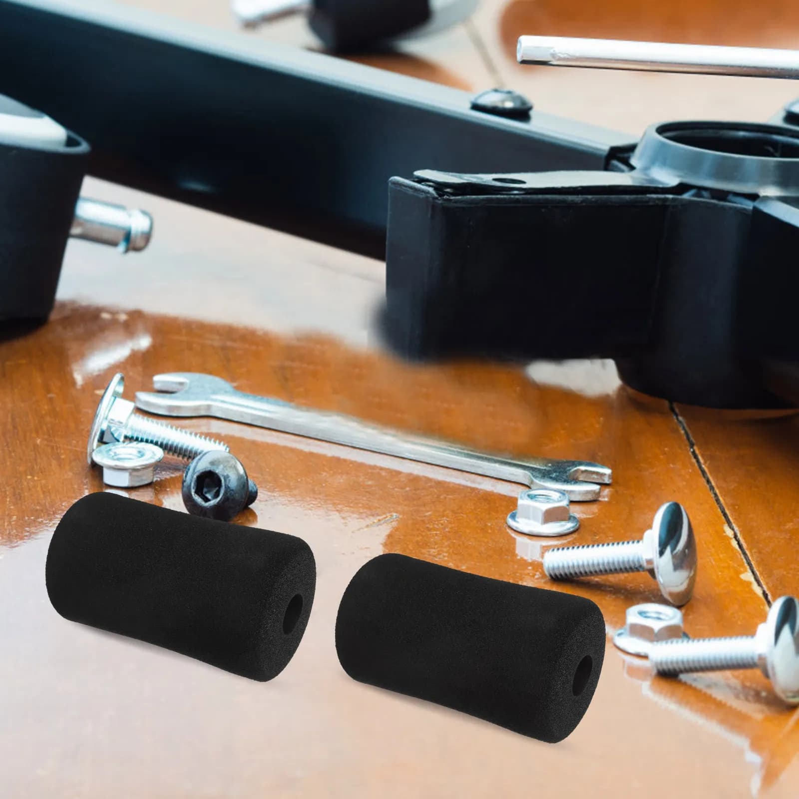 Set di 4 Cuscinetti in Schiuma per Attrezzature Fitness, Coperture Morbide in Spugna per Rullo Addominale, Ricambi per Palestra