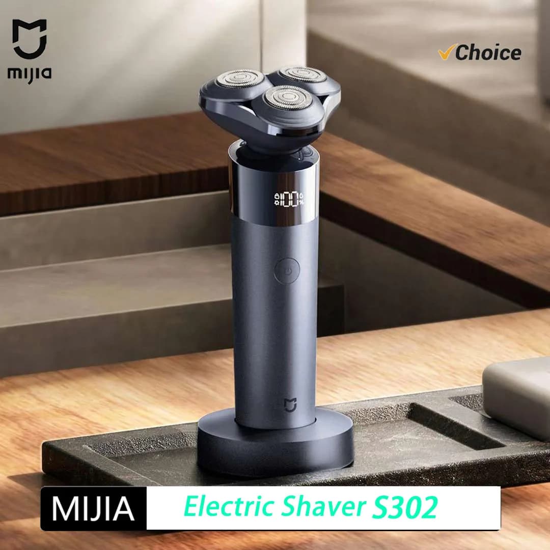 MIJIA S302 Electric Shaver Men's Beard Trimmer Machine Shaving Portable Flex Razor IPX7 Washable Dry Wet Machine Shaving CN