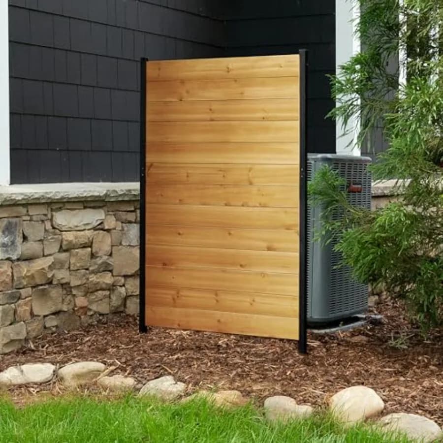 Schermo per la privacy in legno di cedro Fairmont, 1 pannello, 1,5 m H x 0,98 m L, senza scavo, ideale per nascondere bidoni della spazzatura, decorativo per patio