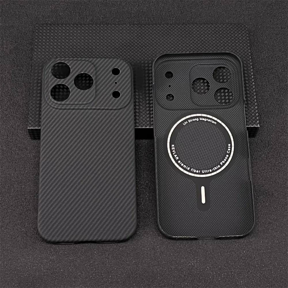 Per la custodia magnetica per telefono Magsafe in fibra di carbonio per iPhone 17 Pro Max Cover ultra sottile in fibra aramidica per iPhone 17 Air