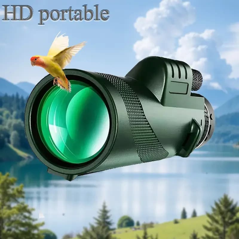 Telescopio monoculare HD 10X42 per adulti Ideale per la connessione smartphone Osservazione delle stelle Caccia Attrezzatura da campeggio Birdwatching